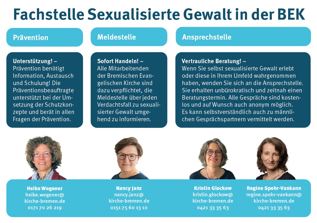Ansprechpersonen Fachstelle Sexualisierte Gewalt der BEK